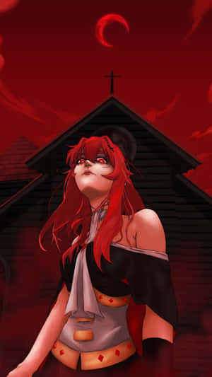 Asteria Red Moon Night Wallpaper