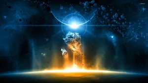 Asteroid Hurtling Through Space Wallpaper