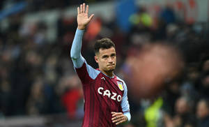 Aston Villa Coutinho Waving Wallpaper