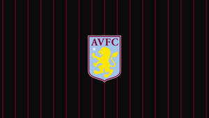 Aston Villa Logo On Pinstripe Wallpaper