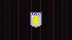 Aston Villa Logo On Pinstripe Wallpaper