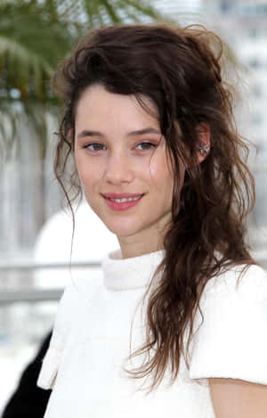 Astrid Berges-frisbey Posing Gracefully In A Photo Shoot Wallpaper