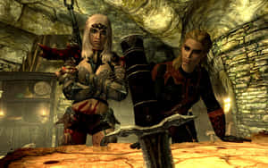 Astrid, Leader Of The Dark Brotherhood, In Her Secret Hideout In Skyrim Wallpaper