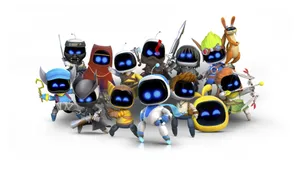 Astro Bot Characters Collection Wallpaper