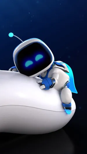 Astro Robot Character Closeup Wallpaper