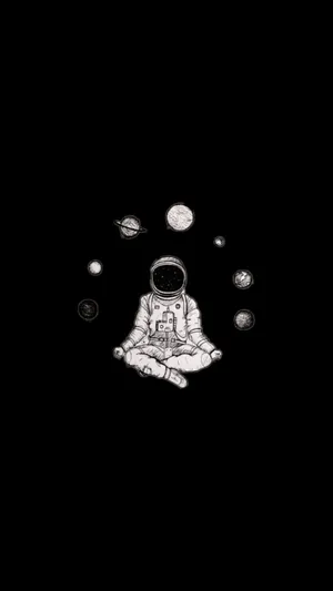 Astronaut Aesthetic Meditating Wallpaper
