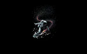 Astronaut Aesthetic Surfing In Space Wallpaper
