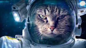 Astronaut Catin Space Wallpaper