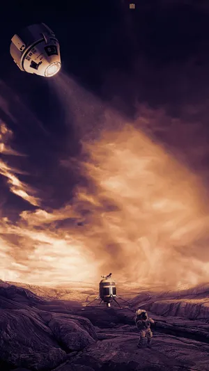 Astronaut Embarks On An Interstellar Mission Wallpaper