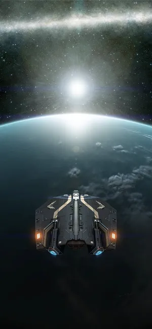 Astronaut Floating In Outer Space Wallpaper