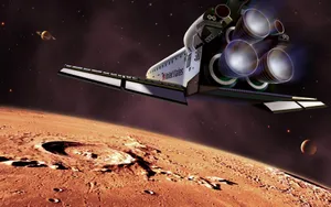 Astronaut Floating In Outer Space With Earth In The Background Wallpaper