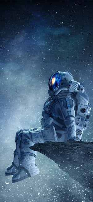 Astronaut Gazing Into Space Wallpaper