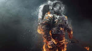 Astronaut_ Inferno_ Space Horror Wallpaper