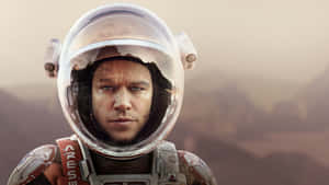 Astronaut Portrait Mars Backdrop Wallpaper