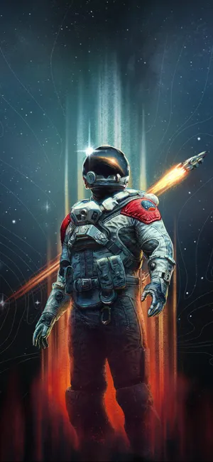 Astronautin Cosmic Light Wallpaper