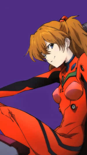 Asuka Langley Soryu In Action Wallpaper