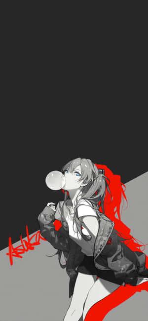 Asuka Langley Soryu In Deep Thought Wallpaper