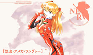 Asuka Langley Soryu Posing Confidently In Her Iconic Plugsuit. Wallpaper