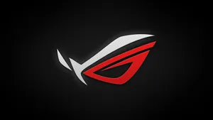 Asus Rog Logo On A Black Background Wallpaper