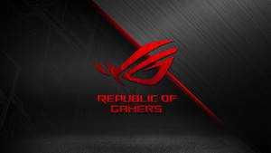 Asus Rog Symbol And Text Wallpaper