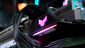 Asus T U F Gaming R G B Motherboard Closeup Wallpaper