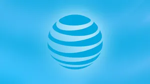 At&t Logo On A Blue Background Wallpaper