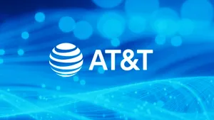 At&t Logo On A Blue Background Wallpaper