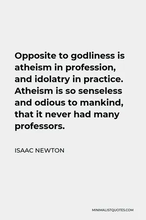 Atheism Is Odious Isaac Newton Quote Wallpaper