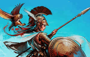 Athena Greek Goddessof Wisdomand War Wallpaper