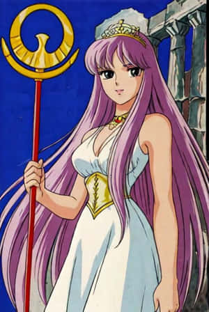 Athena Saori Kido Anime Portrait Wallpaper