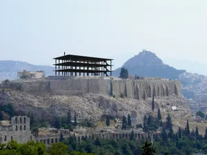 Athens Hill Scaffolding Mount Lycabettus Wallpaper