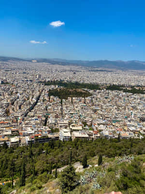 Athens View From Mount Lycabettus Wallpaper