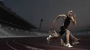 Athlete In The Marathon Field Wallpaper