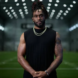 Athlete Portraitin Stadium Wallpaper