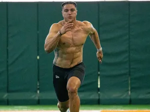 Athlete Running Drill Shirtless Wallpaper