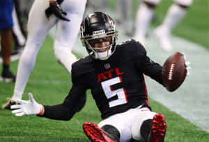 Atlanta Falcons Player Celebrating Catch Wallpaper