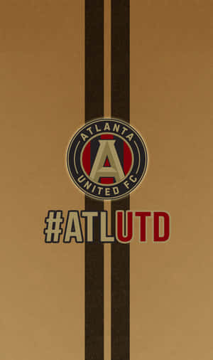 Atlanta United Fc Atlutd Logo In Brown Wallpaper