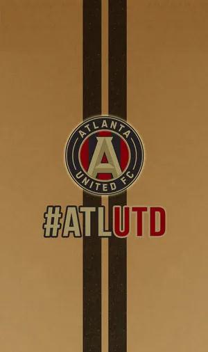 Atlanta United Fc Atlutd Logo In Brown Wallpaper