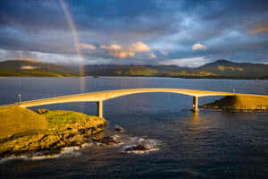 Atlanterhavsveien Connected To Storseisundet Bridge Wallpaper