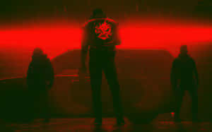 Atmospheric Dark Cyberpunk Cityscape Wallpaper