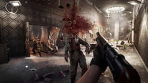 Atomic Heart Intense Combat Scene Wallpaper