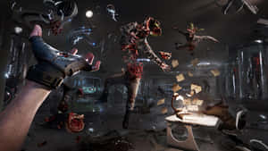 Atomic Heart Telekinesis Combat Scene Wallpaper