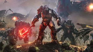 Atriox, The Brute Chieftain, Standing Tall In Defiance Wallpaper