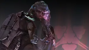 Atriox, The Fearsome Jiralhanae Warlord, Leading His Troops Into Battle. Wallpaper