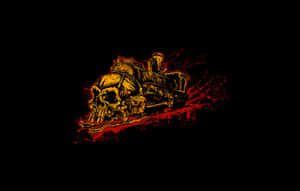 Atrocious Image Of A Skull Wallpaper