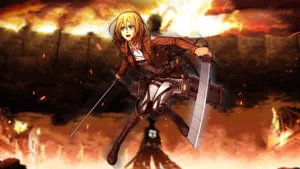 Attack On Titan 4k Fiery Historia Wallpaper