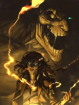 Attack On Titan Anime Eren Yellow Light Wallpaper