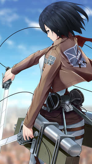 Attack On Titan Anime Mikasa Blue Sky Wallpaper