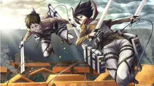 Attack On Titan Video Game In Action Wallpaper