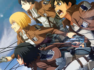 Attackon Titan Charactersin Action Wallpaper